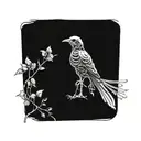 bird skeleton tattoo design idea