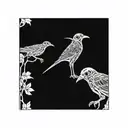 bird skeleton tattoo design idea