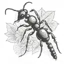 ant tattoo design idea