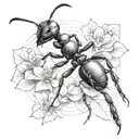 ant tattoo design idea