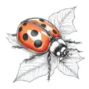 ladybug tattoo design idea