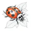 ladybug tattoo design idea