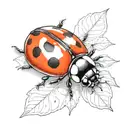 ladybug tattoo design idea