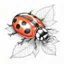 ladybug tattoo design idea