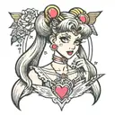 sailor moon pin up tattoo design idea