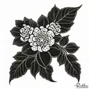 rattlesnake flowers  tattoo design idea