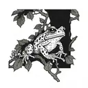 frog in a tree tattoo design idea