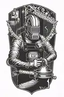 welder evil tattoo design idea