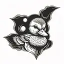 duckling tattoo design idea