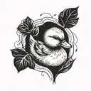 duckling tattoo design idea