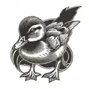 duckling tattoo design idea