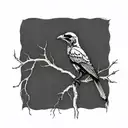 bird skeleton tattoo design idea
