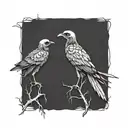 bird skeleton tattoo design idea