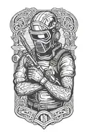 welder evil tattoo design idea