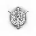 thors hammer tattoo design idea