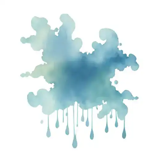 thunderstorm and rain tattoo design idea