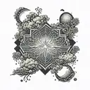 thunderstorm and rain tattoo design idea