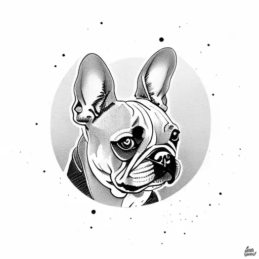 french bulldog tattoo design idea