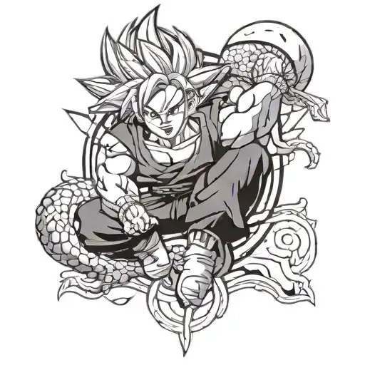 dragonball z tattoo design idea