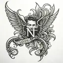 Rapper NF tattoo design idea