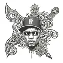 Rapper NF tattoo design idea