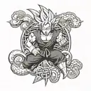 dragonball z tattoo design idea