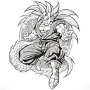 dragonball z tattoo design idea