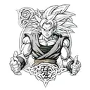 dragonball z tattoo design idea