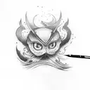 black and red ink simple quote tattoo design idea