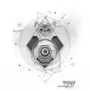 black and red ink simple quote tattoo design idea