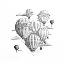 rubber ducks, hot air balloons, photos, mulan, cherry blossom, license plates, and Dave and buster  tattoo design idea