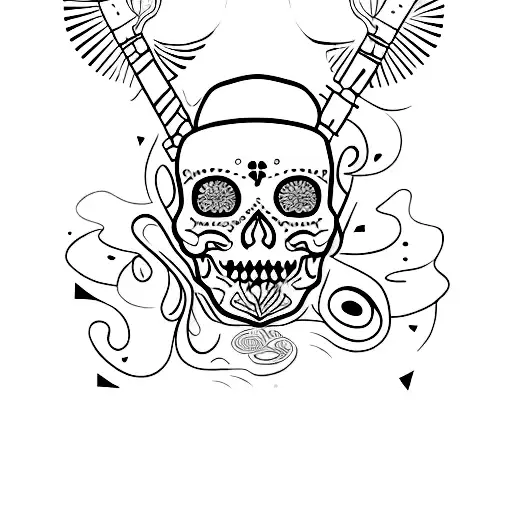 a muerto mi amigo con 25 años, era de marruecos y le gustaba mucho la musica tattoo design idea