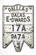 EDWARDS" in bold lettering, the number "17" either integrated into or placed near a street sign that reads "Dallas, Texa tattoo design idea