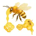 A bee and honeycombs in the background tattoo design idea