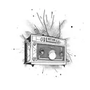 Boombox with graffiti tattoo design idea