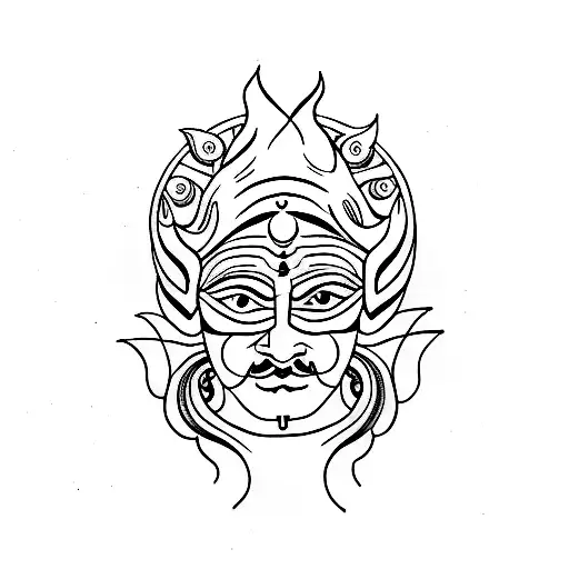 Shiv Sandhya tattoo design idea