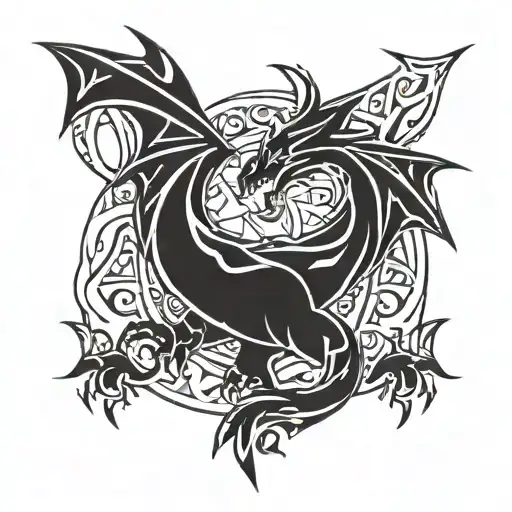 charizard tribal tattoo tattoo design idea
