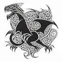 charizard tribal tattoo tattoo design idea