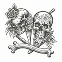 Bones and Hearts  tattoo design idea