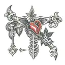 Bones and Hearts  tattoo design idea