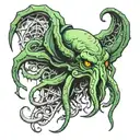 cthulhu head tattoo design idea