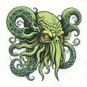 cthulhu head tattoo design idea