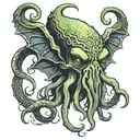 cthulhu head tattoo design idea