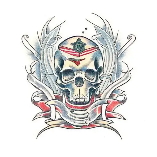 machado e espada tattoo design idea