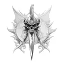 machado e espada tattoo design idea