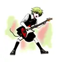 guitarist bassist and Drummer monster tattoo design idea