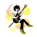 bassist Drummer guitarist monsters tattoo design idea