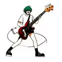 bassist Drummer guitarist monsters tattoo design idea