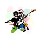 bassist Drummer guitarist monsters tattoo design idea