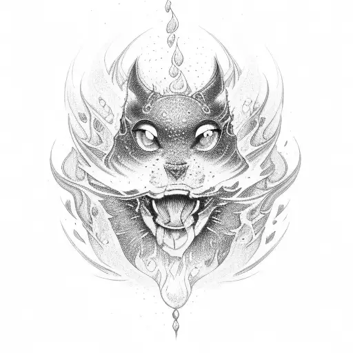 Fire and Water tattoo design idea